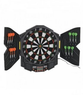 HOMCOM Dart Board Set, Electronic Dartboard with LED Digital Score Display, Soft Tip Darts, 27 Games, Speaker Sound
