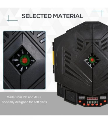 HOMCOM Dart Board Set, Electronic Dartboard with LED Digital Score Display, Soft Tip Darts, 27 Games, Speaker Sound