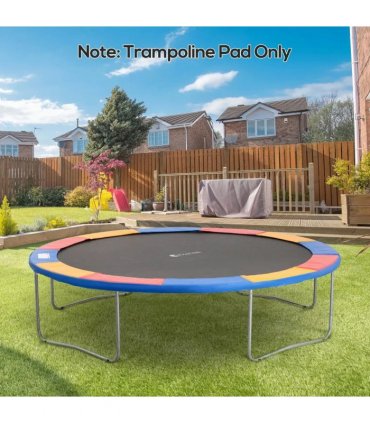HOMCOM 12FT Trampoline Spring Cover, Plastic Trampoline Pad Replacement Safety Guard, Multicoloured