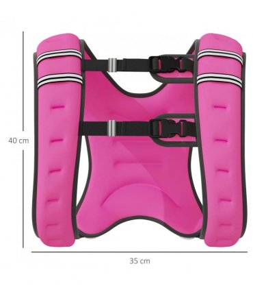 HOMCOM 8KG Weighted Vest, Running Weight Vest with Adjustable Strap, Convenient Pocket and Reflective Strips for Men and Women