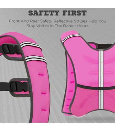 HOMCOM 8KG Weighted Vest, Running Weight Vest with Adjustable Strap, Convenient Pocket and Reflective Strips for Men and Women
