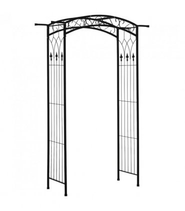 Outsunny 211cm Height Metal Garden Arch Arbor for Wedding Decor for Climbing Plants and Outdoor Decoration