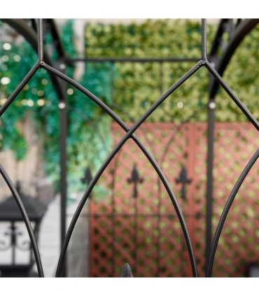 Outsunny 211cm Height Metal Garden Arch Arbor for Wedding Decor for Climbing Plants and Outdoor Decoration
