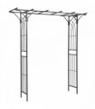 Outsunny 210cm Decorative Metal Garden Trellis Arch with Durable Steel Tubing & Elegant Scrollwork, Great for Weddings, Dark Gre