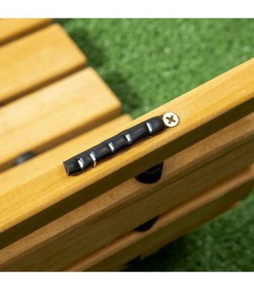 Outsunny Rollable Wooden Garden Pathway Weather-Resistant Walk Way for Wedding Party Pathways 185 x 60 cm