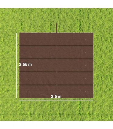 Outsunny Retractable Pergola Cover, 2.55 x 2.5 m Replacement Canopy Fabric for 3 x 3 m Frame, Roof Top Only, Brown