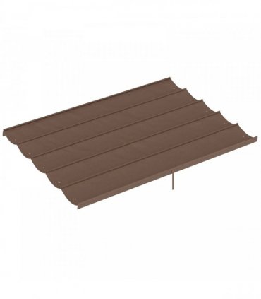 Outsunny Retractable Pergola Cover, 3.5 x 2.6 m Replacement Canopy Fabric for 4 x 3 m Frame, Roof Top Only, Brown