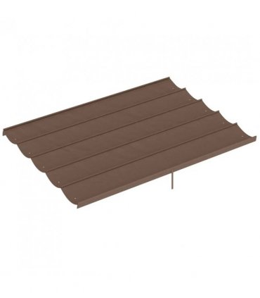 Outsunny Retractable Pergola Cover, 3.5 x 2.6 m Replacement Canopy Fabric for 4 x 3 m Frame, Roof Top Only, Brown
