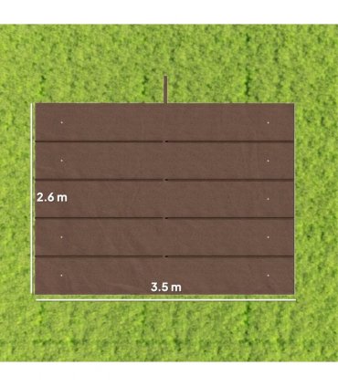 Outsunny Retractable Pergola Cover, 3.5 x 2.6 m Replacement Canopy Fabric for 4 x 3 m Frame, Roof Top Only, Brown