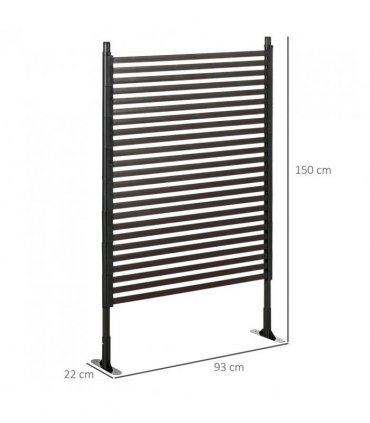 Outsunny Garden Fence with 2 Standing Ways for Hard & Soft Ground, Decorative Outdoor Divider, Animal Barrier Fence, Brown