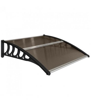 Outsunny Front Door Canopy, Outdoor Awning, Rain Shelter for Window, Porch and Front/Back Door, 103 x 96.5 cm, Brown