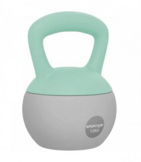 SPORTNOW 12KG Soft Kettlebell, Kettlebell with Non-Slip Handle for Home Gym, Weight Lifting, Strength Training, Green/Grey