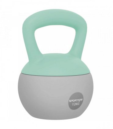 SPORTNOW 12KG Soft Kettlebell, Kettlebell with Non-Slip Handle for Home Gym, Weight Lifting, Strength Training, Green/Grey