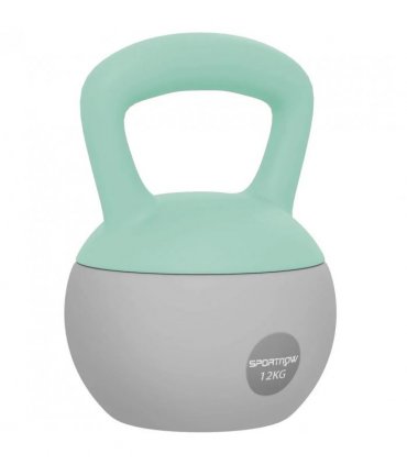 SPORTNOW 12KG Soft Kettlebell, Kettlebell with Non-Slip Handle for Home Gym, Weight Lifting, Strength Training, Green/Grey