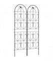 Outsunny Set of 2 Garden Trellis, Metal Fence Panels for Climbing Outdoor Plants, Flowers, 180 x 50cm