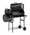 Outsunny Barbecue Grill Portable Outdoor Charcoal BBQ Grill with Offset Smoker 109 x 60 x 120 cm Black