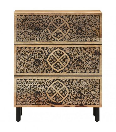 vidaXL Side Cabinets 2 pcs 60x33x75 cm Solid Wood Mango