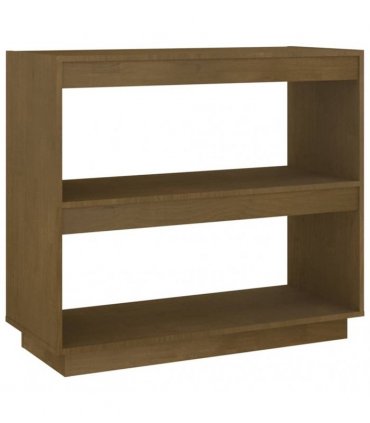 vidaXL Book Cabinet Honey Brown 80x35x71 cm Solid Pinewood