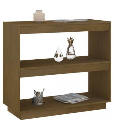 vidaXL Book Cabinet Honey Brown 80x35x71 cm Solid Pinewood