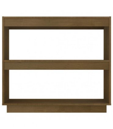vidaXL Book Cabinet Honey Brown 80x35x71 cm Solid Pinewood
