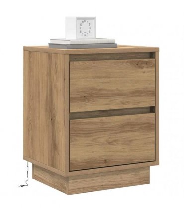 vidaXL Bedside Cabinet with Drawer 2 pcs Artisan Oak 39 x 34.5 x 50 cm