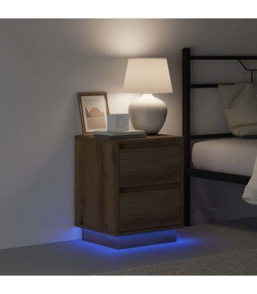 vidaXL Bedside Cabinet with Drawer 2 pcs Artisan Oak 39 x 34.5 x 50 cm