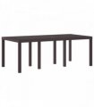 vidaXL Garden Table Brown 200 x 100 x 73 cm Poly Rattan