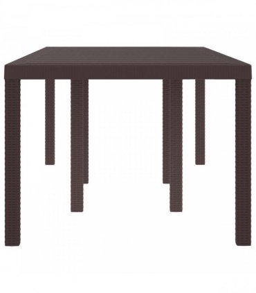 vidaXL Garden Table Brown 200 x 100 x 73 cm Poly Rattan