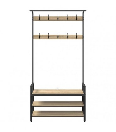 vidaXL Coat Rack Sonoma Oak 95 x 34 x 184 cm Engineered wood