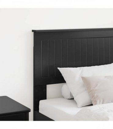 vidaXL Headboard Black Oak Engineered wood