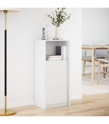 vidaXL Sideboard with LED White 42.5x34x100 cm Engineered Wood