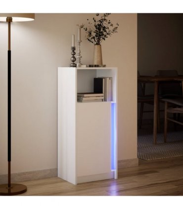 vidaXL Sideboard with LED White 42.5x34x100 cm Engineered Wood