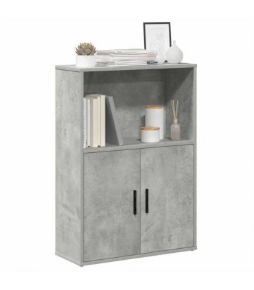 vidaXL Bookcase Concrete Grey 60x24x85 cm Engineered Wood