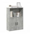 vidaXL Bookcase Concrete Grey 60x24x85 cm Engineered Wood