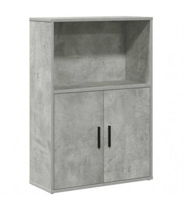 vidaXL Bookcase Concrete Grey 60x24x85 cm Engineered Wood