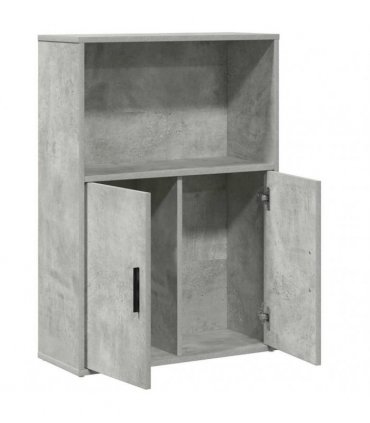 vidaXL Bookcase Concrete Grey 60x24x85 cm Engineered Wood