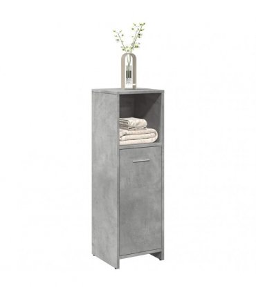 vidaXL Bathroom Cabinet Concrete Grey 30x30x95 cm Engineered Wood