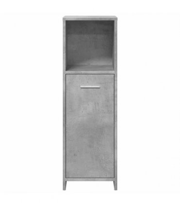vidaXL Bathroom Cabinet Concrete Grey 30x30x95 cm Engineered Wood