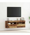 vidaXL TV Wall Cabinet 2 pcs Old wood 60 x 30 x 40 cm Engineered Wood