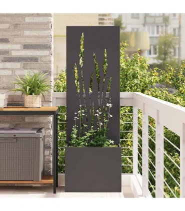 vidaXL Garden Privacy Screen Black 50 x 150 cm Cold-rolled steel