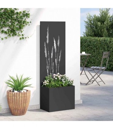 vidaXL Garden Privacy Screen Black 50 x 150 cm Cold-rolled steel