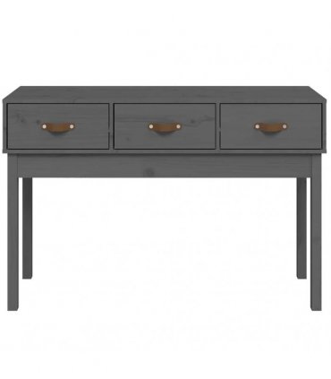 vidaXL Console Table Grey 114x40x75 cm Solid Wood Pine