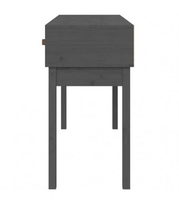 vidaXL Console Table Grey 114x40x75 cm Solid Wood Pine