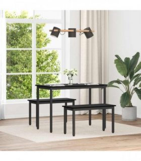 vidaXL Bench Black Oak 80 x 35 x 45 cm Engineered Wood