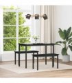 vidaXL Bench Black Oak 80 x 35 x 45 cm Engineered Wood