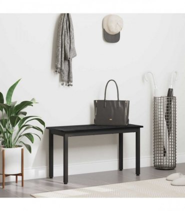 vidaXL Bench Black Oak 80 x 35 x 45 cm Engineered Wood