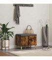 vidaXL Hall Bench with Cushion with Storage Smoked Oak 60 x 38 x 46 cm