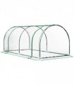Tunnel Greenhouse Steel Frame, PE Cover, Transparent, 200 x 100 x 80cm