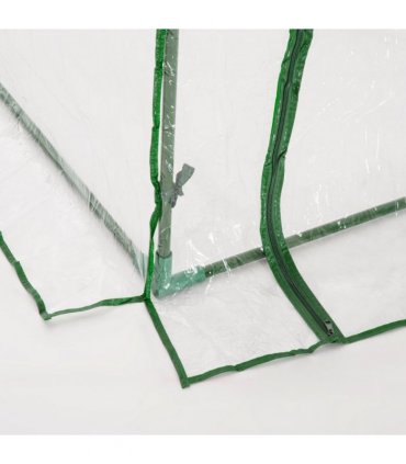 Tunnel Greenhouse Steel Frame, PE Cover, Transparent, 200 x 100 x 80cm