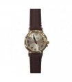 PELEX  Ladies Gold plated Dial Brown Leather Strap Quartz Watch PLX-013-GOLD-GOLD-BRN